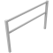 Stationary access barriers | for bolting on site | with top and quarter-bent bar | hot-dip galvanized | total width: 2000 mm